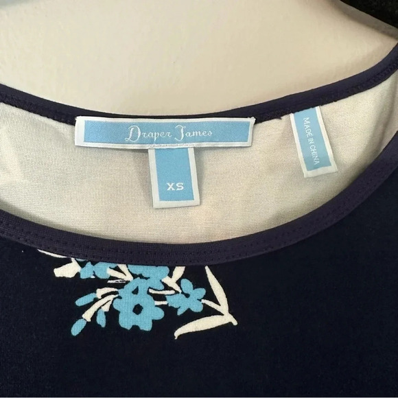 Draper James Women’s Sleeveless Dark Blue Navy Floral Slip-On Dress Size XS GUC - Picture 4 of 9